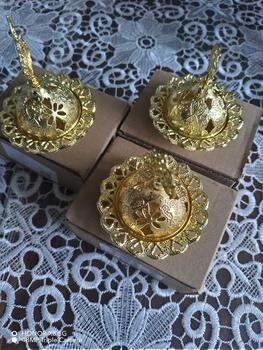 Product Review of Golden Bakhoor Mabkhara Bukhoor Burner Bukhor Incense Burner Oil Arab Cone Tower Censer Incense Holder from A**h 0