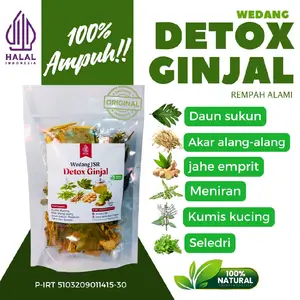 Paket isi 10 Wedang JSR Detox Ginjal Resep Dr. Zaidul akbar - Akar alang-alang daun sukun meniran kumis kucing seledri & Jahe kering