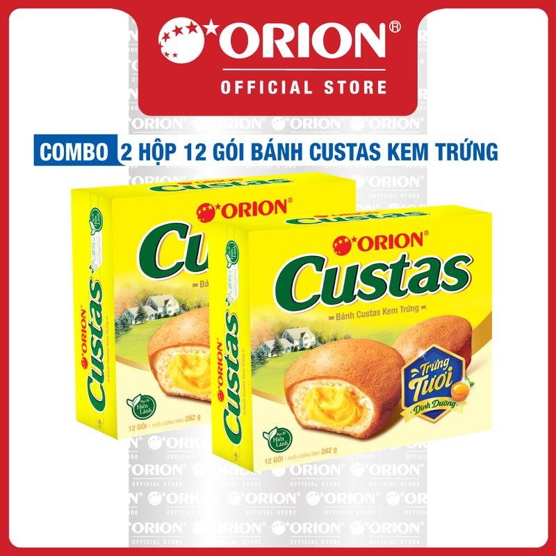  Combo 2 Hộp Bánh Custas Vị Kem trứng  282g Hộp  