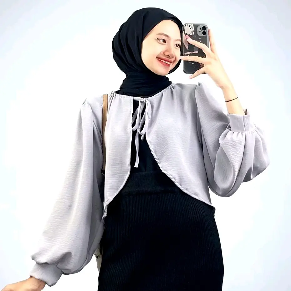 Cardigan Morina Outer Wanita Crinkel Airflow Atasan