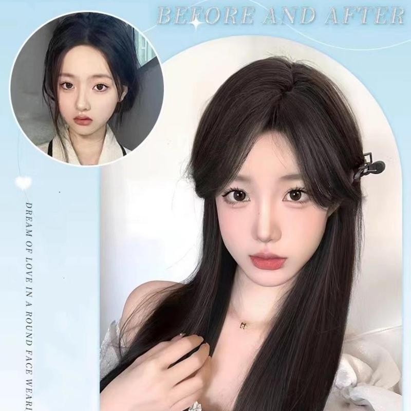 Product Introduction of YANKUN 60cm Women Wig Natural Long Straight Hair Wig for Women Fluffy Smooth Ventilate Retouch Your Face Hair Extensions 18