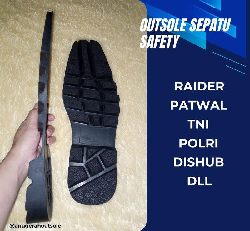 Outsole / Sol sepatu safety pria alas sepatu sepatu safety pdl boots King chetah gunung treking tni tentara Hitam Karet semua musim  sol & liner tumit Shoe insole insole  carbon 7
