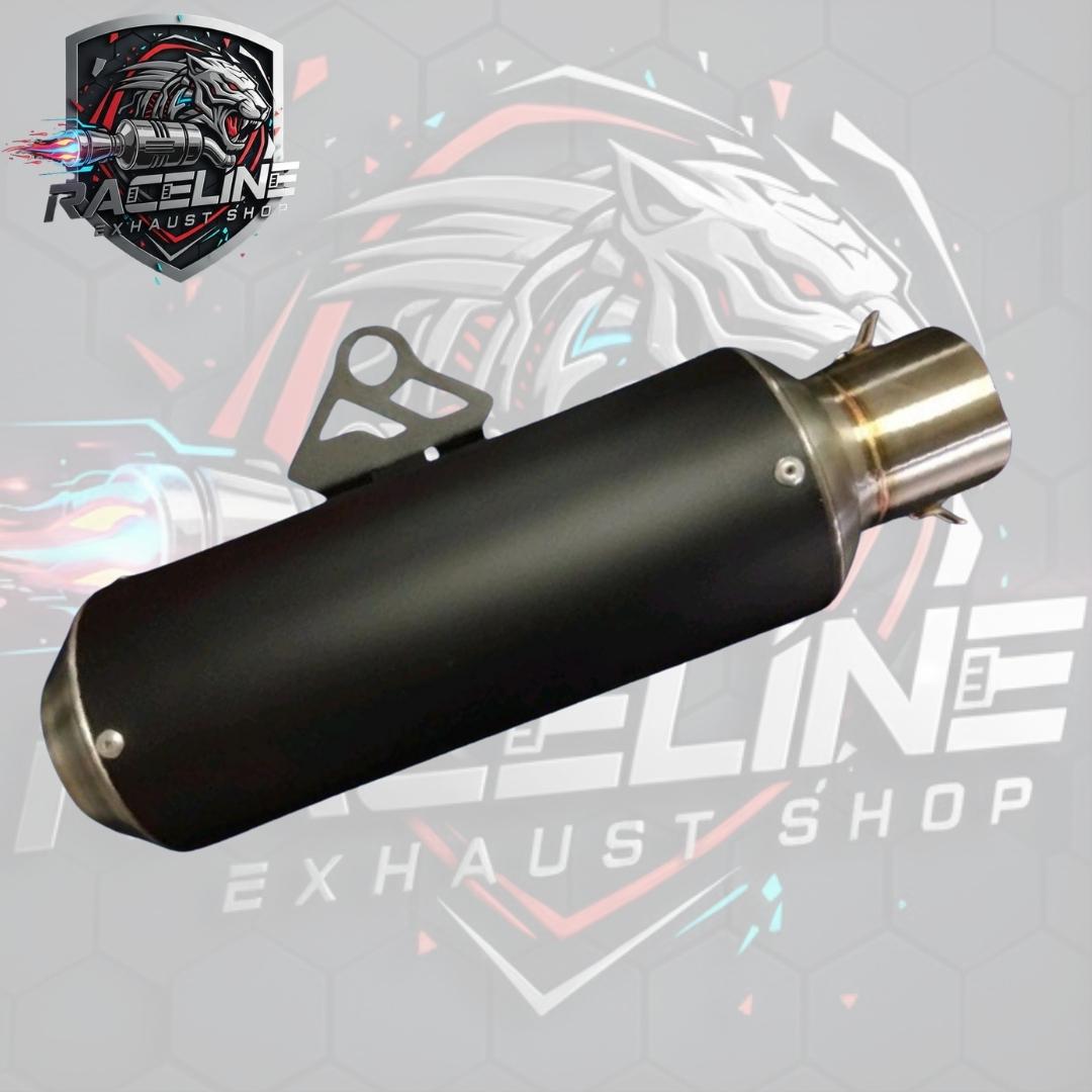 Knalpot GP1 POLOS Black Coating Panjang 20cm Inlet 50 Slincer Only