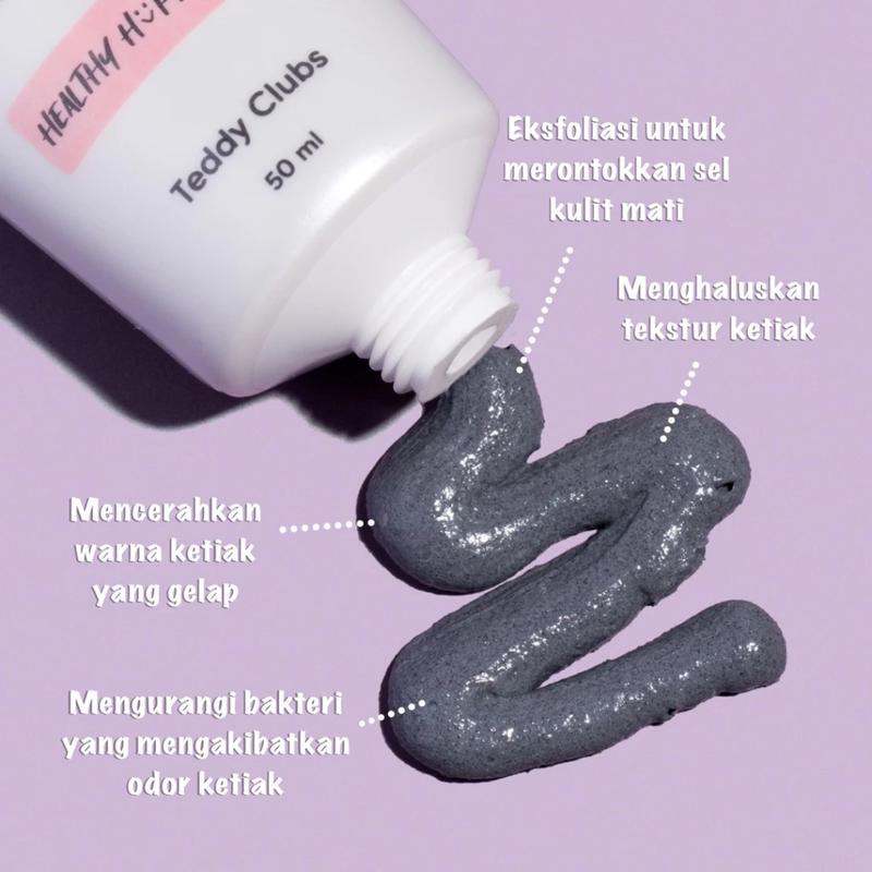 Product Introduction of [2 PCS] Teddy Clubs Scrub dan Masker Ketiak Charcoal Dengan Kandungan Charcoal dan Coconut Oil untuk Menghaluskan dan Mengurangi Odor Ketiak 1