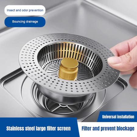 Saringan Wastafel Bahan/Stainless Steel 304 /Kepala Wastafel Pencet