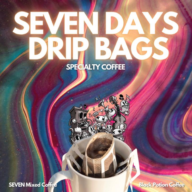Seven Days Drip Bag filter Coffee  By Black Potion Roastery instant kopi Bubuk 1