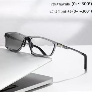 แว่นตาป้องกันแสงสีฟ้า ทรงโฟโตโครมิก โลหะ ขาสปริง สำหรับสายตาสั้นและอ่านหนังสือ เลนส์ HD คุณภาพสูง ปรับแต่งได้