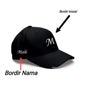 Topi Baseball Anak Dan dewasa Bordir Huruf Inisial Dan Bordir Nama/ Topi Anak Cewek Cowok Bordir Nama Fashion