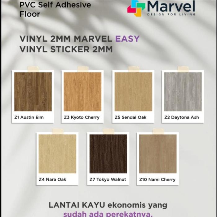 Gambar Marvel Lantai Vinyl Sticker 2mm (1 box isi 3,345 m2) dari Damara Flooring Kota Tangerang Selatan Tokopedia