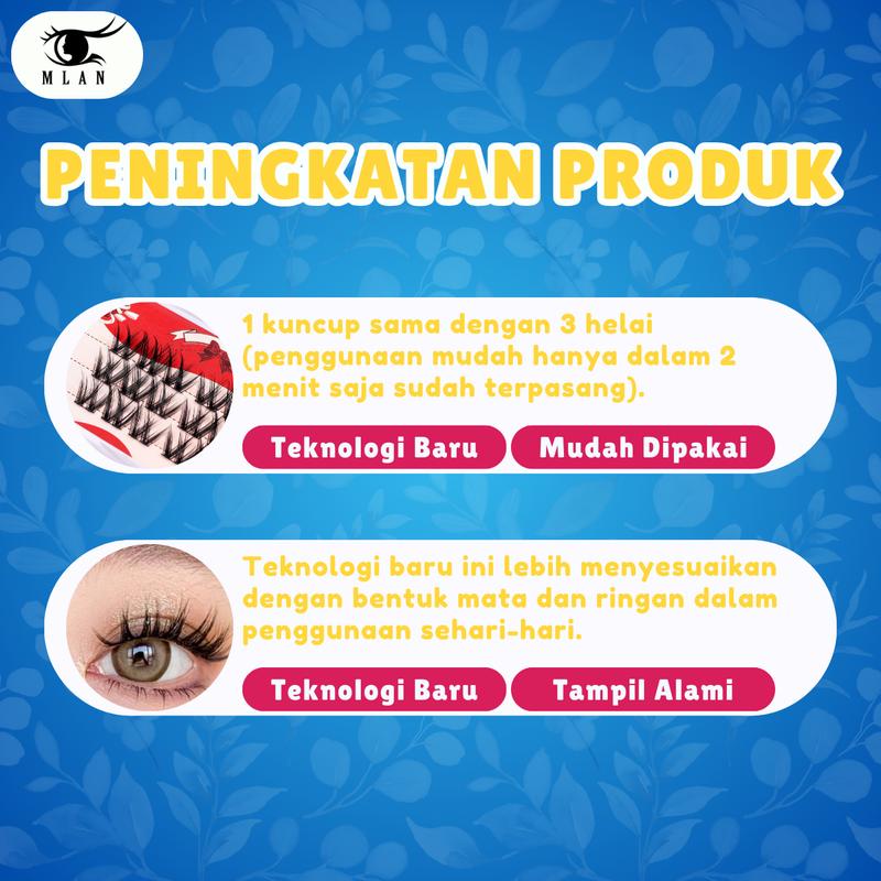 Mlan Beauty Eyes B12 Russian Look | Bulu Mata Palsu Premium - Eyelash Extention - Lem Bulu Mata Palsu - Eye Makeup Box Bulumata Extension 2