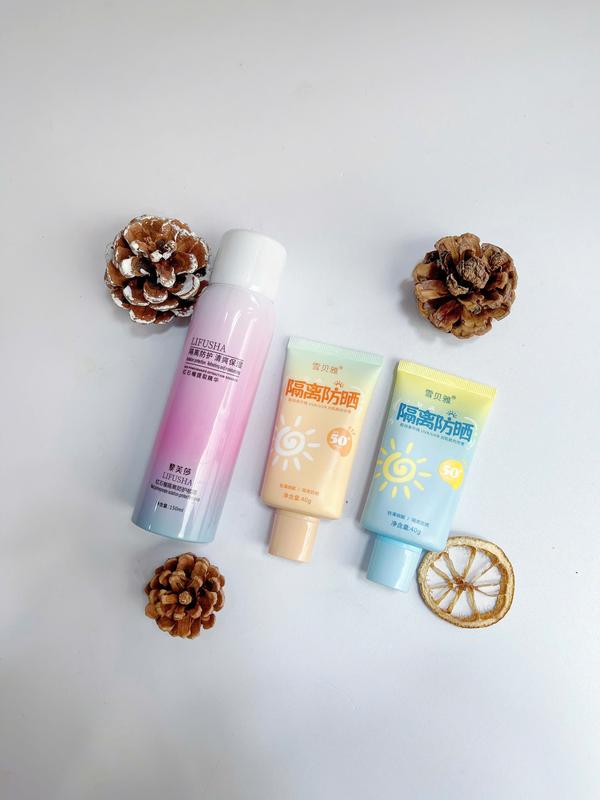  Combo 2 Loại Kem Chống Nắng Mùa Hè Dùng Cho Body Dạng Xịt LIFUSHA 150ml Tặng Kem Chống Nắng Dành Cho Da Mặt SPF 60+  A1+A129  Hỗ Trợ Dưỡng Ẩm Chống Nắng 