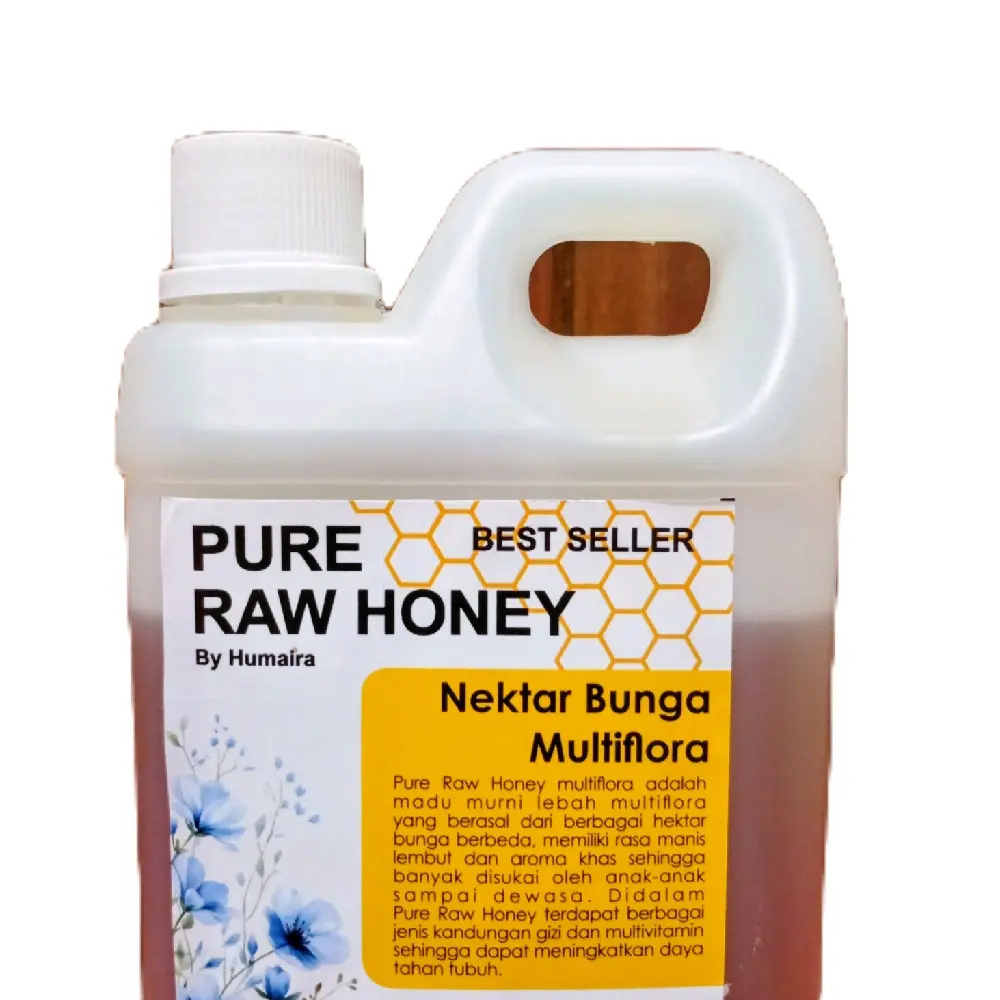 Humaira Madu Murni Asli Nektar Multiflora 100% Manis Lezat Tanpa Tambahan Bahan Berat 1 kg Jamu Hijau Susu Jambu Pure Raw Honey