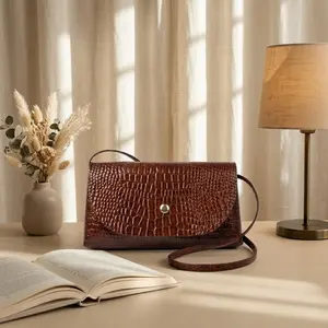 Croco Tas Bahu Shoulder bag Tas Wanita Tas Selempang Wanita Fashion Croco Leather Slingbag Croco Leather Handbag simple