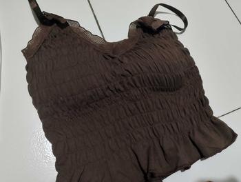 Product Review of Tanktop import Wanita kamisol padded hiasan renda cantik bh pakaian dalam fashion 1076 from D**i 0