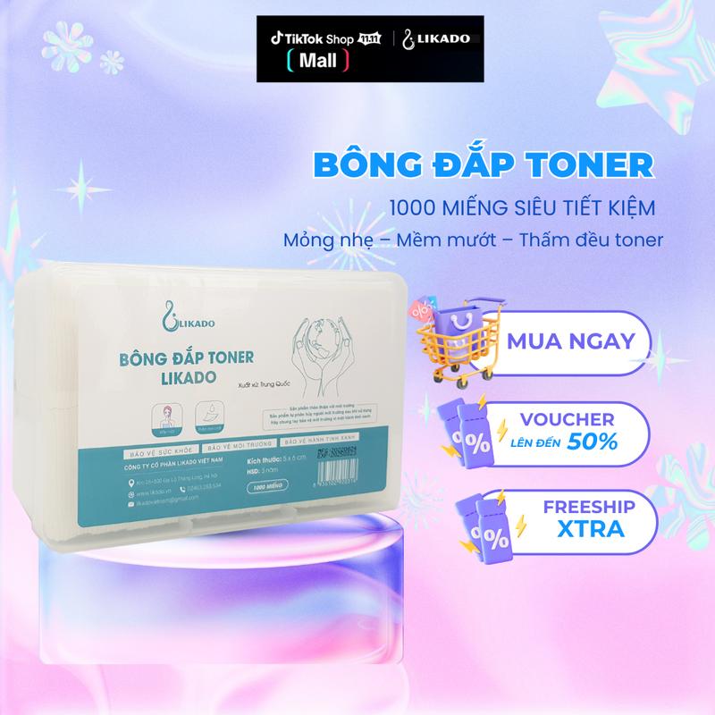 Bông đắp toner lotion mask Likado 1000 miếng Chăm Sóc Da Làm Đẹp Da