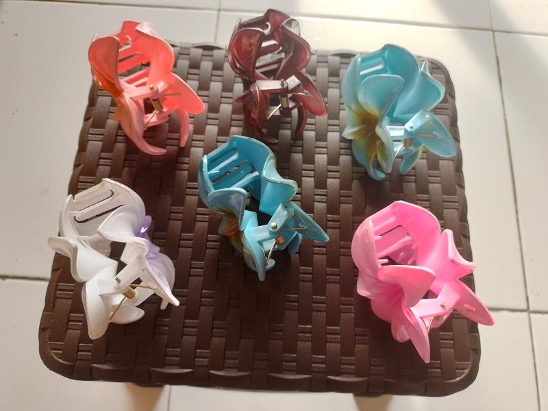 Product Introduction of Jepit Rambut Model Bunga Kamboja Jepitan Rambut Cantik Model Bunga Kamboja Cantik Clips 1