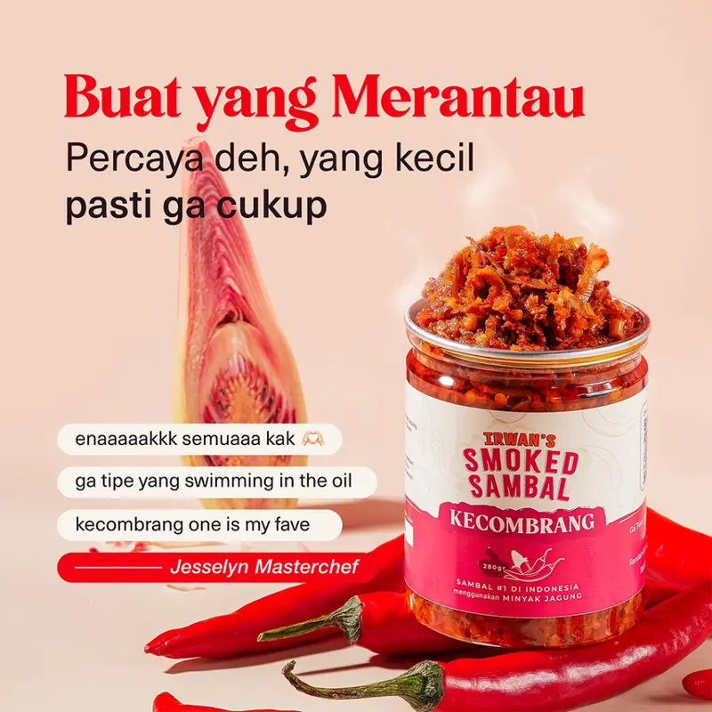 Sambal Kecombrang - Irwan's Smoked Sambal (Homemade Sambal Sehat, Sambal Asap, Sambal Arang) 1