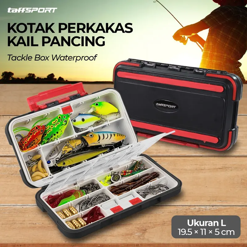 Kotak Kail Tempat Aksesoris Pancing Double Slide Multi Slot 3
