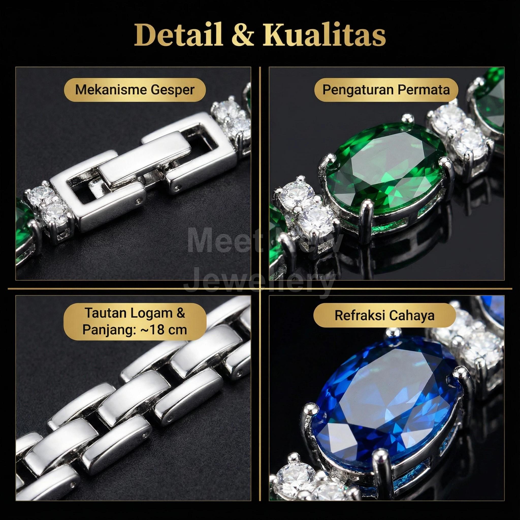 MNSG39 Aksesoris Musim Panas Gelang Zirkonia Berwarna Kristal Multiwarna Sederhana Perhiasan Elegan untuk Gaya Fashion