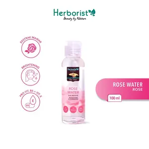 Herborist Rose Water 100ml - Air Mawar Sebagai Penyegar Wajah yang Mengandung  Pro Vitamin B5 & Vitamin E