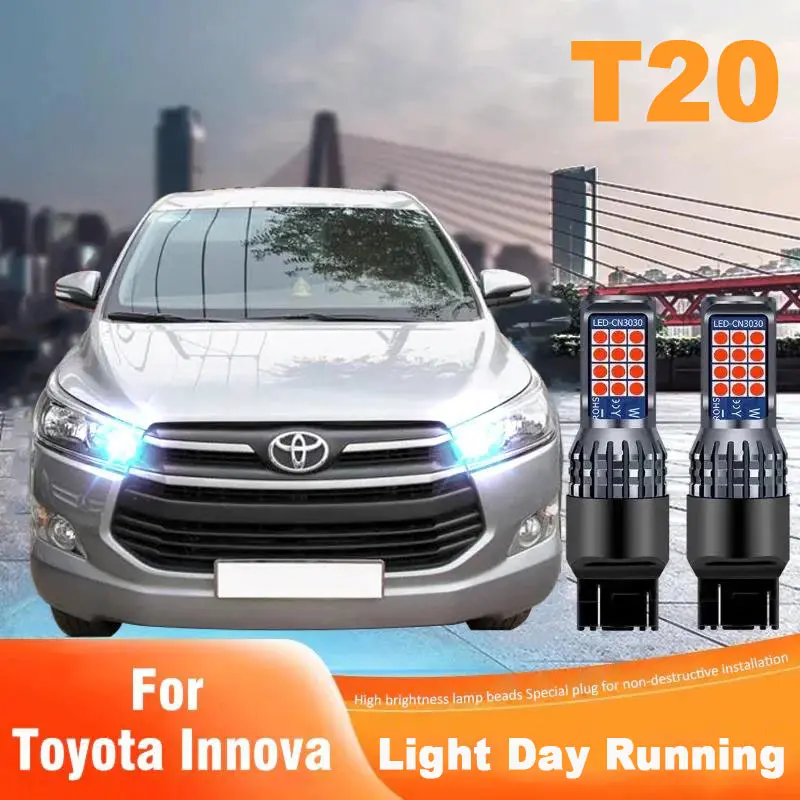 Đèn LED T20, 2 Chiếc, Thay Thế Đặc Biệt Cho Innova, Toyota Corolla Cross, Fortuner, HILUX, Đèn Phố Trước Chạng Vạng, Đèn Chạy Ban Ngày, Chưa Led
