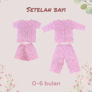 babybenne - setelan bayi newborn lengan pendek dan lengan panjang Katun