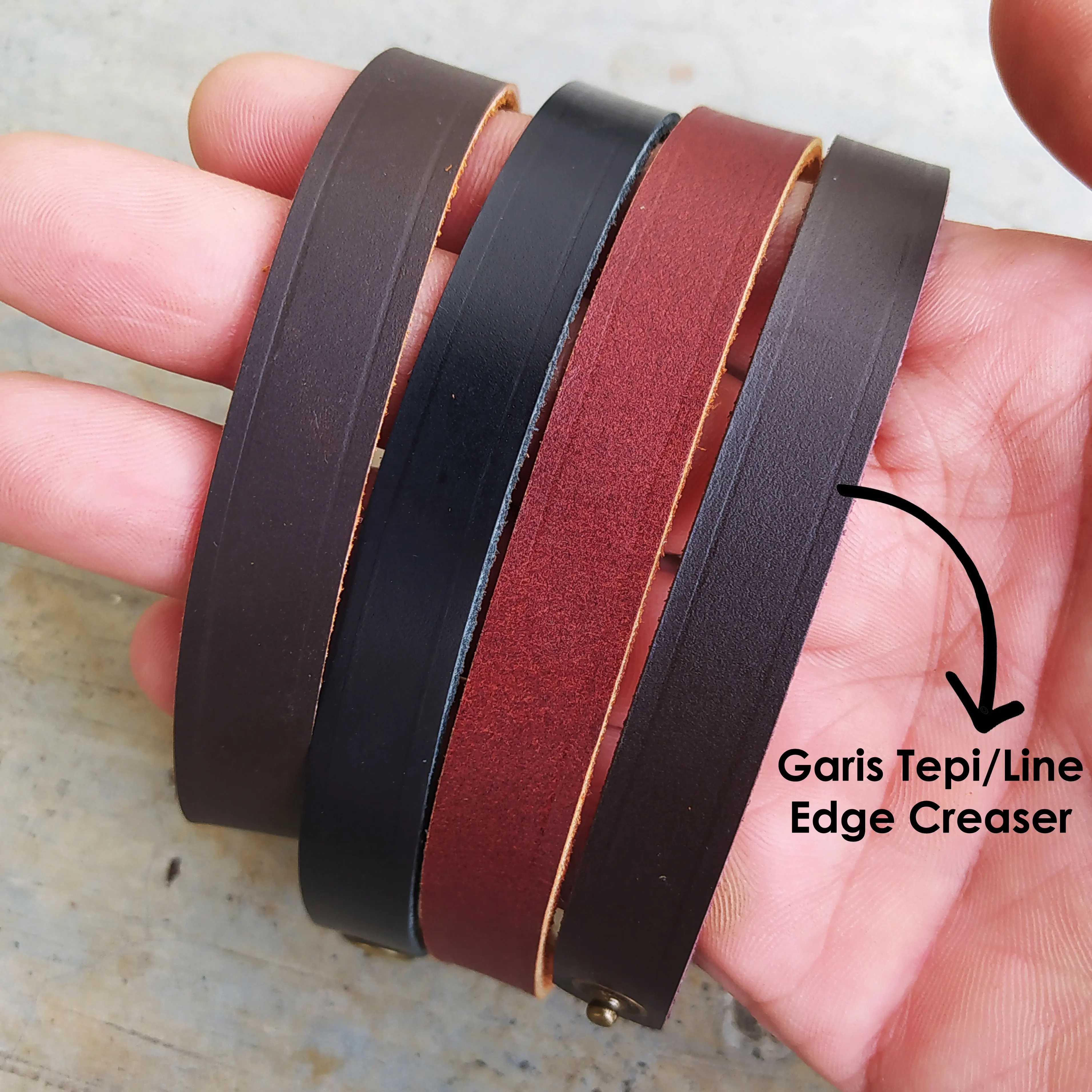 Gelang Kulit Asli Polos Murah - Bracelets