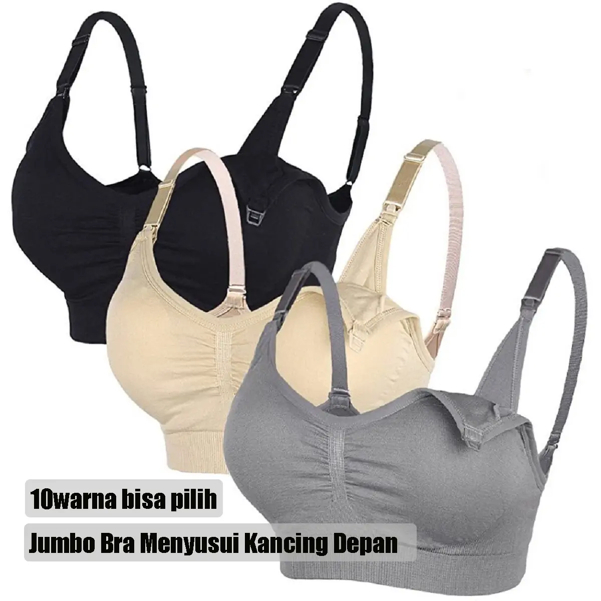 Hamil Bra Menyusui Celana Dalam Jumbo Kancing Depan Tanpa Kawat Bh Menyusui Bahan Katun Bantalan dada yangbernapas Push Up BH Menyusui 937 Ibu Bumil