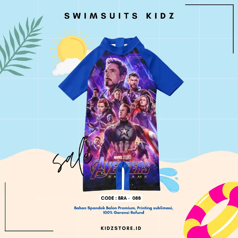 Baju Renang Anak Usia 1 - 8 Tahun Premium Motif Ultraman Terbaru 6