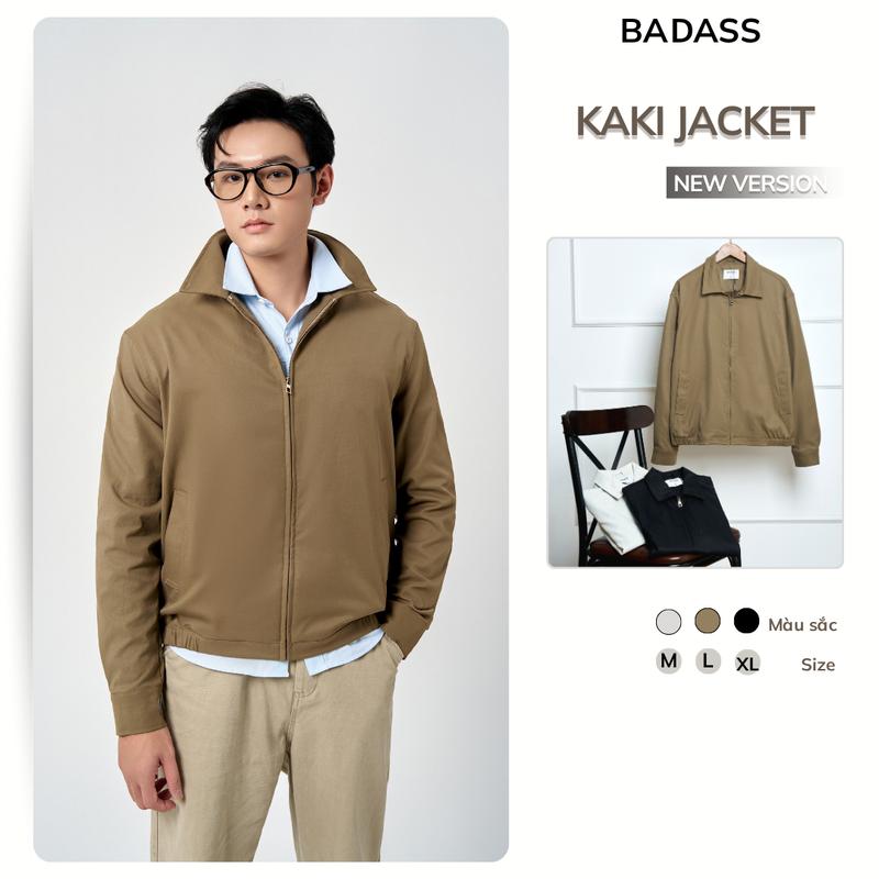 Áo khoác jacket kaki nam BADASS form regular 2 lớp bền màu chống nhăn giữ form công nghệ B-warm - AKHTK616