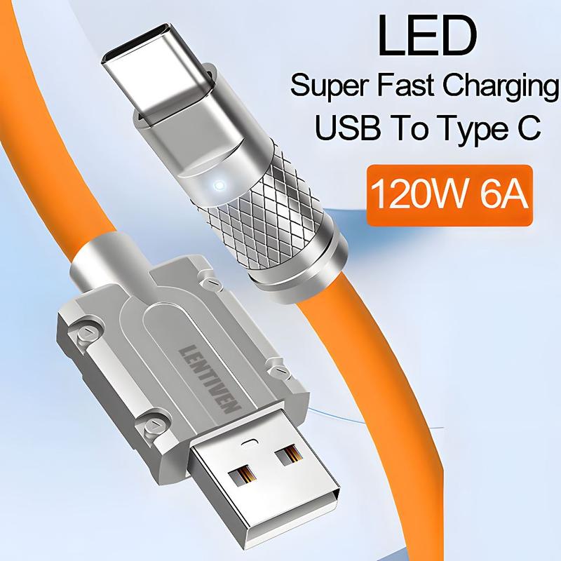 Product Introduction of LENTIVEN 120W kabel data Fast Charging Micro usb Type-C Cable FOR iPhone ios usb Android Cable Data 9