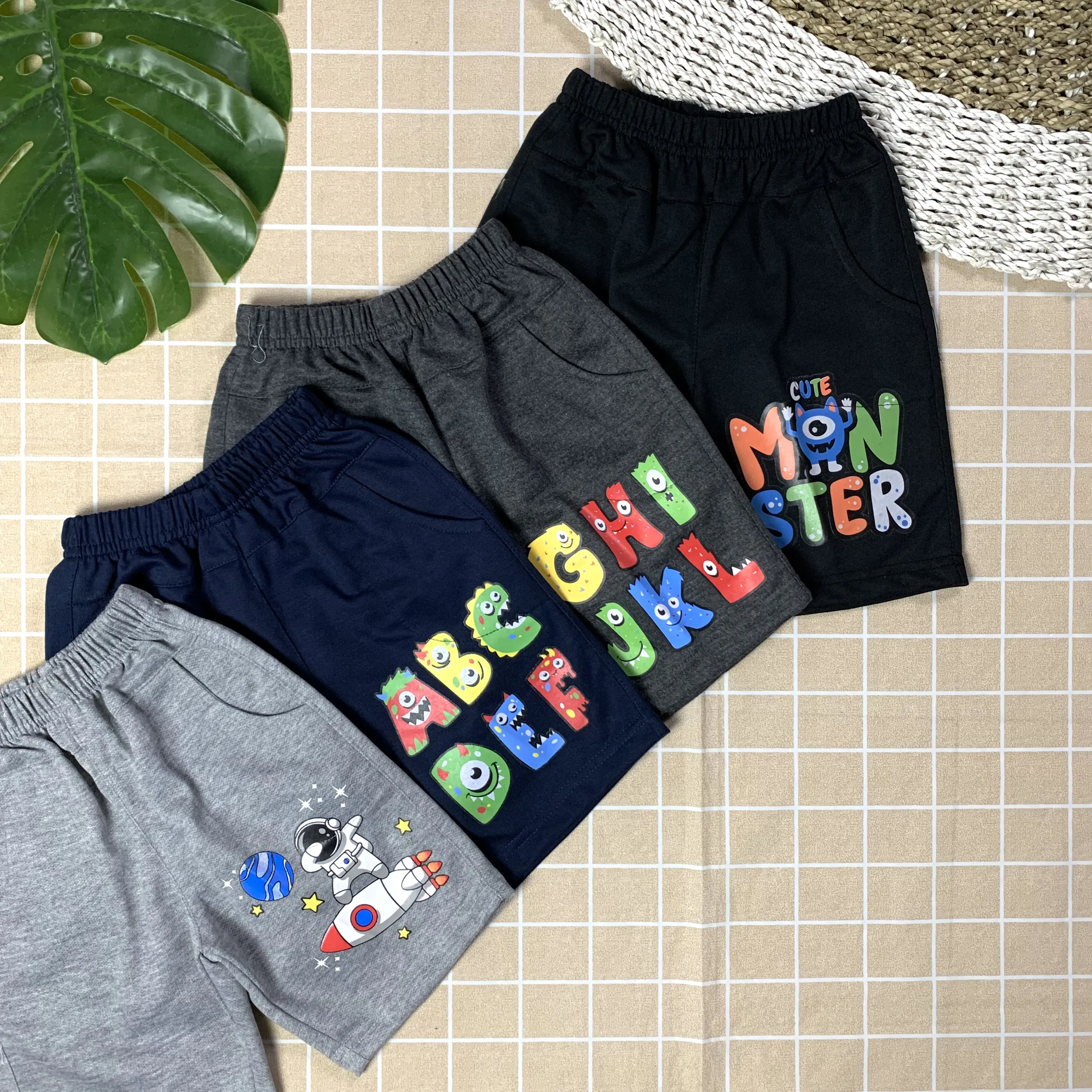 Celana Pendek Anak Laki-Laki Harian Santai Motif Sablon Pakaian Anak Fashion Cowok Isi 1Pcs