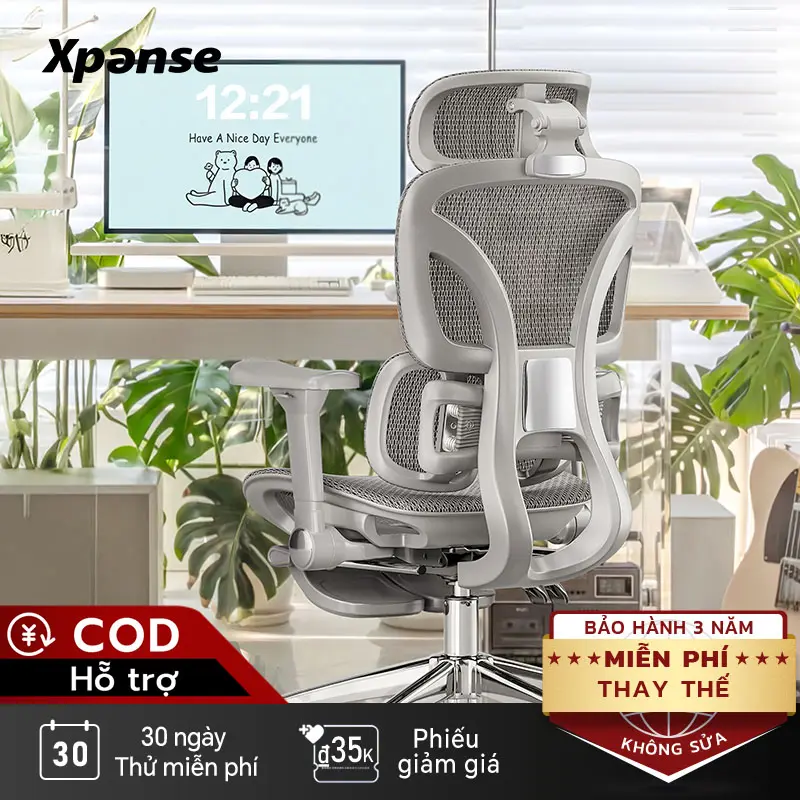 Ghế công thái học Xpanse T8 Hệ thống nâng đỡ động dạng đôi cánh bionic bằng lá thép độc lập, Lưới nano mát lạnh | ghế gaming | ghế văn phòng | ghế tựa lưng | BigBuy360 - bigbuy360.vn
