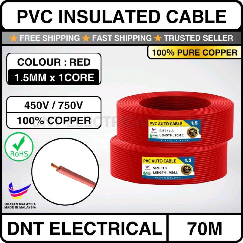 100% Pure Copper - Red 1.5mm PVC Insulated Cable | Wire Wiring - TikTok ...
