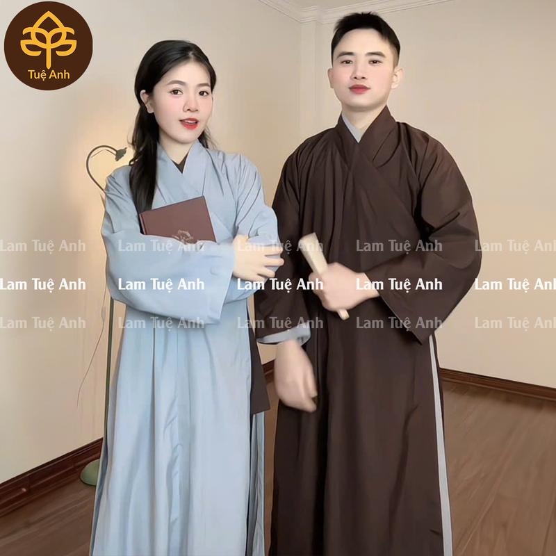 Áo tràng đi lễ chùa chất liệu vải kate hàn trơn (không bao gồm quần) Áo Nam Nữ