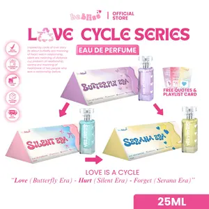 Satuan Bebliss Eau De Parfume Love Cycle Series 25ml Unisex Perfume Wangi Tahan Lama Fresh Mewah Elegant Butterfly Era Silent Era Serana Era