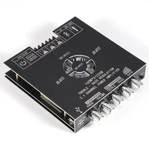 ZK-HT21/TB21 Amplifier 2.1 Channel Bluetooth Modul Penguat Audio Digital Subwoofer 160W + 220W dengan Nada Tinggi dan Rendah