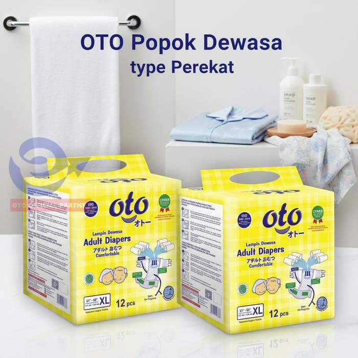 Gambar OTO Popok Dewasa model Lem Perekat 12 XL - 4 PACK dari OTO Adult Diapers Kota Administrasi Jakarta Utara Tokopedia