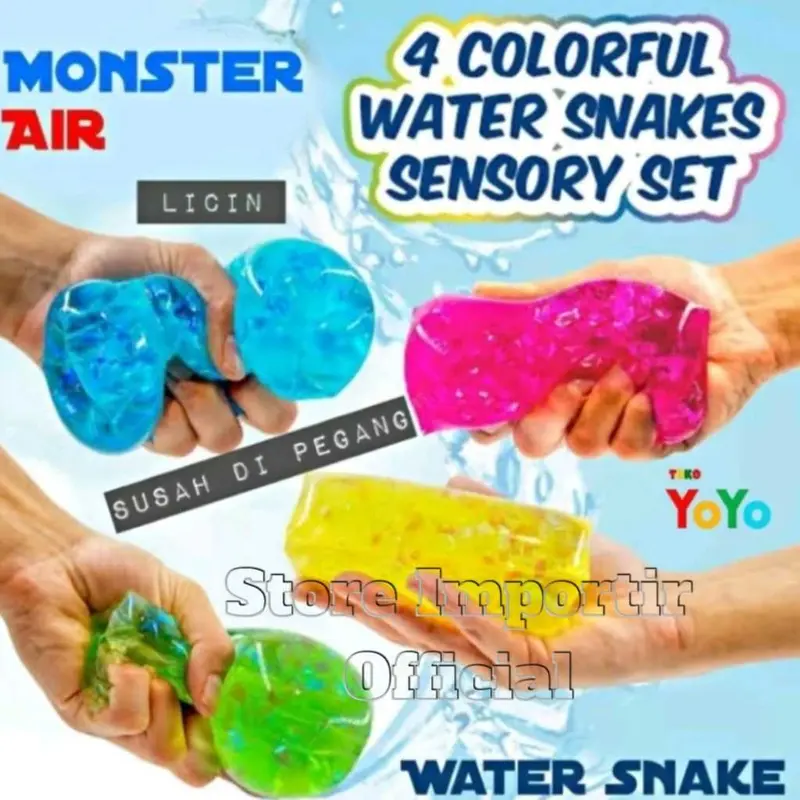 Mainan Viral Water Snake Jelly Mainan Licin Susah Dipegang | Maina Anak Catch The Monster Mainan Ular Air Licin Harga Satuan Murah | Mainan Prank Jelly Monster Air 6