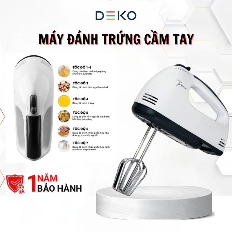 Máy Đánh Trứng Cầm Tay METIS 7 Tốc Độ 180W Tặng 4 Đầu Khuấy Chắc Chắn, Tiện Dụng - Máy Đánh Trứng Cầm Tay Gọn Nhẹ , Đánh Bông Nhanh, Tiết Kiệm Thời Gian