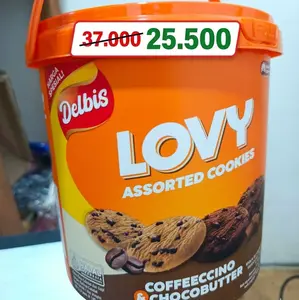 PROMO Delvis Lovy Ember rasa Cappucino & Chocobutter uk 280gr ( Jumbo) Exp aman Kue lebaran