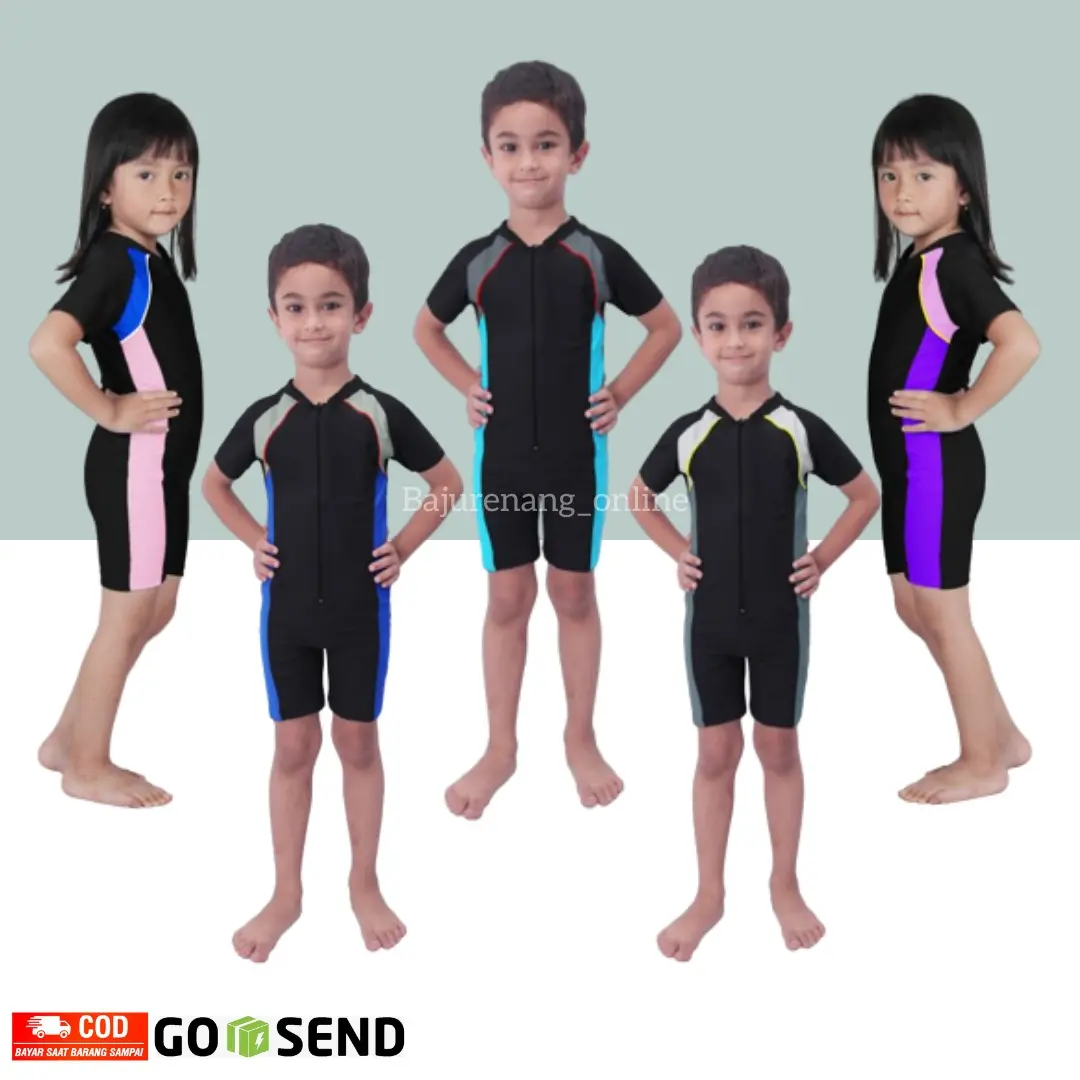 Baju Berenang Renang Anak TK Perempuan Laki Laki Murah Polos Motif Unisex Diving TK Edora DV AK Cepat Kering Nyaman Uniseks Sport