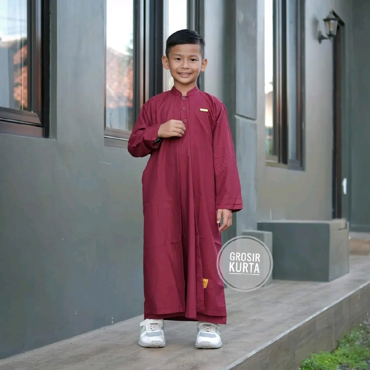 Gamis jubah anak laki laki lengan panjang usia 1-7 tahun