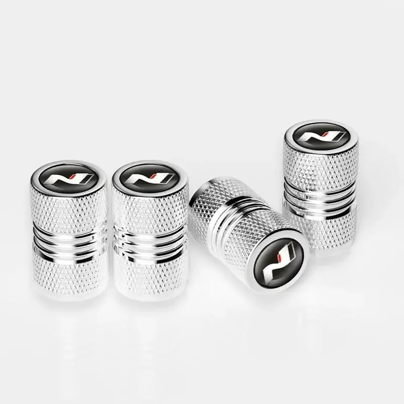 Nắp Van Bánh Xe Lốp Xe Ô Tô, Bộ 4 Cái, Chất Liệu Nhôm, Thích Hợp Cho Xe Ô Tô Hyundai I10, I20, I30, I40, Ix20, Ix35, Tucson, Phụ Kiện Xe Hơi