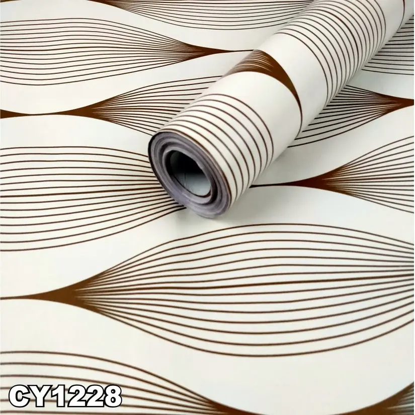 Wallpaper dinding Ulir gelombang modern 8m x45cm