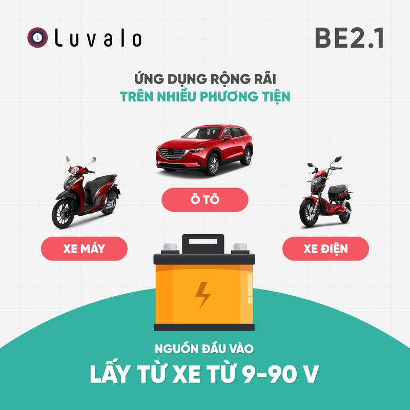 Định vị xe máy mini thiết bị định vị Gps ô tô giám sát hành trình kết nối điện thoại Luvalo BE2.1 3