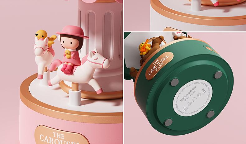 Product Introduction of Merry-Go-Round Carousel Music Box with LED Lights Horse Musical Box Festival & Happy Birthday Gift Valentine's Gift for Girls Women 12