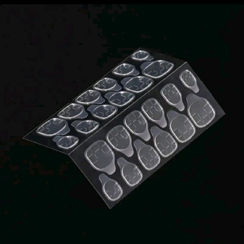  Keo dán silicon 2 mặt trong suốt để gắn móng tay giả keo gắn nail box dành cho Nữ 