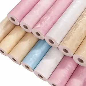 Wallpaper Dinding Kamar Tidur Ruang Tamu Motif Ulir Abu Minimalis Kertas PVC Waterproof Bertekstur DIY Praktis Siap Pasang