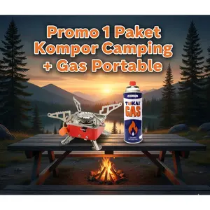 (MURAH) Promo Paket Kompor Camping Portable + Gas Portable siap pakai